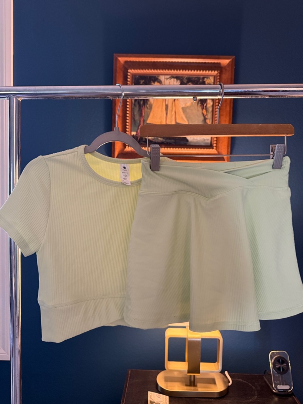 Yogalicious Light Mint Ribbed Crop Top